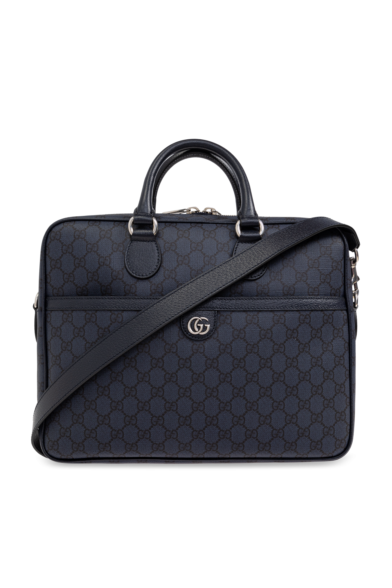 bLue Gucci ビジネスバッグ Gucci Blue Bright Diamante Leather Messenger Computer Bag – I MISS